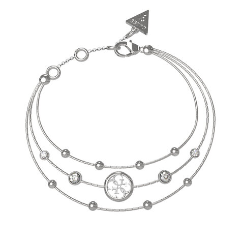 Buy GUESS Silver-Tone 10 piece Rhinestone Stretch Stack Bracelet, one size,  Glass, no gemstone at Amazon.in